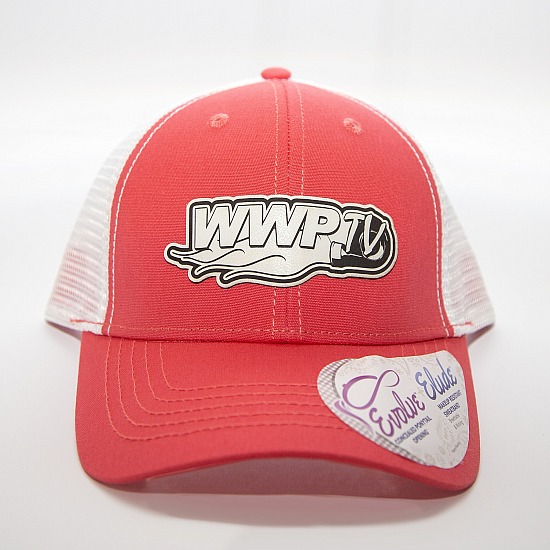 Ladies Pink Pony Tail Trucker Hat